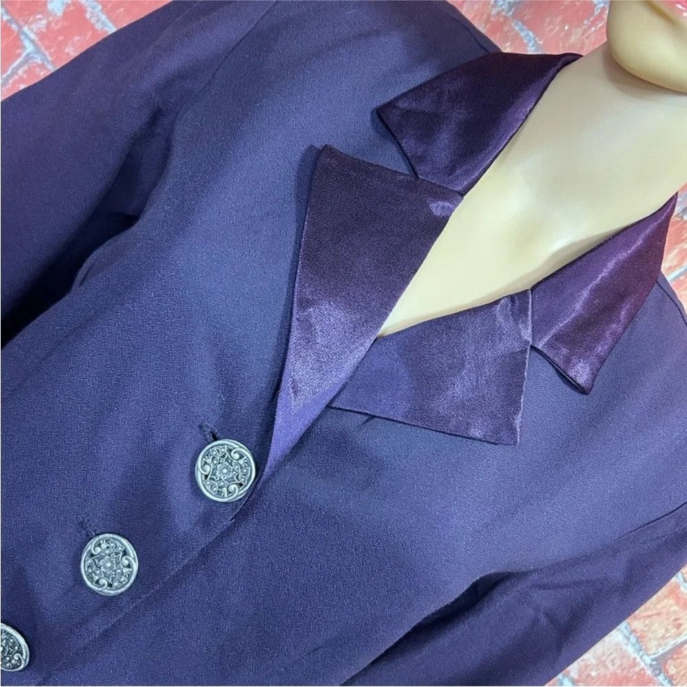 Virgo II Vintage 90’s Deadstock Satin Trimmed‎ Pantsuit